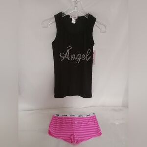 Overslept Sleepwear - 2 Piece Short - Pajama set with Rhinestone embellishments